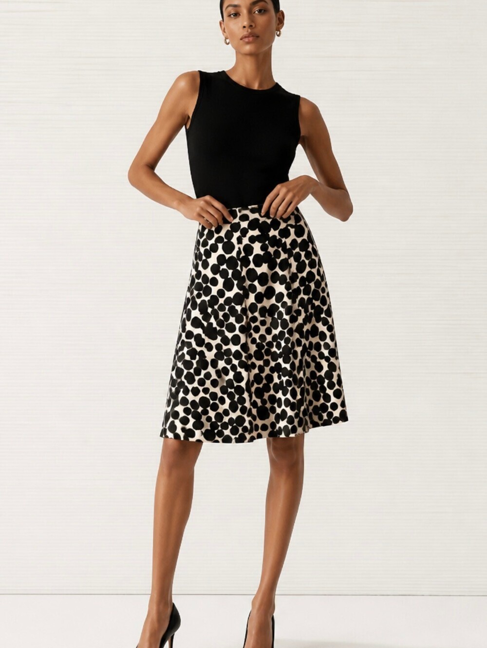 Banana Republic Silk Polka Dot Skirt Size 4